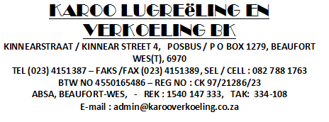 Karoo Lugreeling en Verkoeling